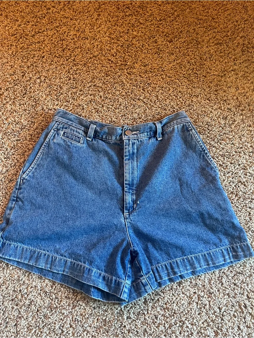 Dockers Blue High-Waist Denim Shorts
